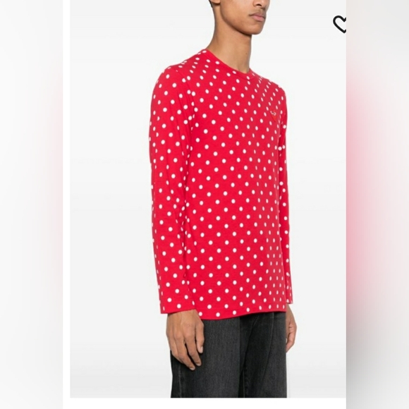 Comme Des Garçons NWOT  Play Polka Dot Sweatshirt - XL - Picture 2 of 12